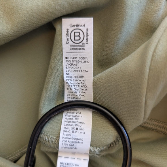 Athleta Womens Large Elation Wide Leg Pants Leggings Green Activewear Workout - Picture 8 of 8